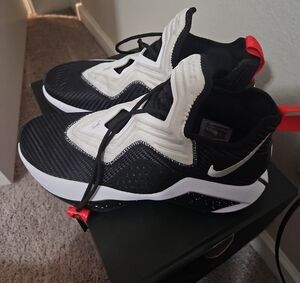 Kids Black and White Athletic Shoes